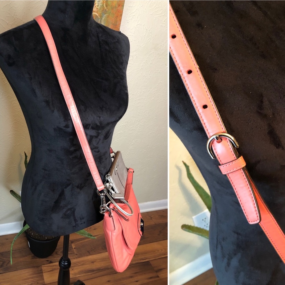 COACH Kristin Leather East West Rose Crossbody Bag ONLY - Picture 6 of 13